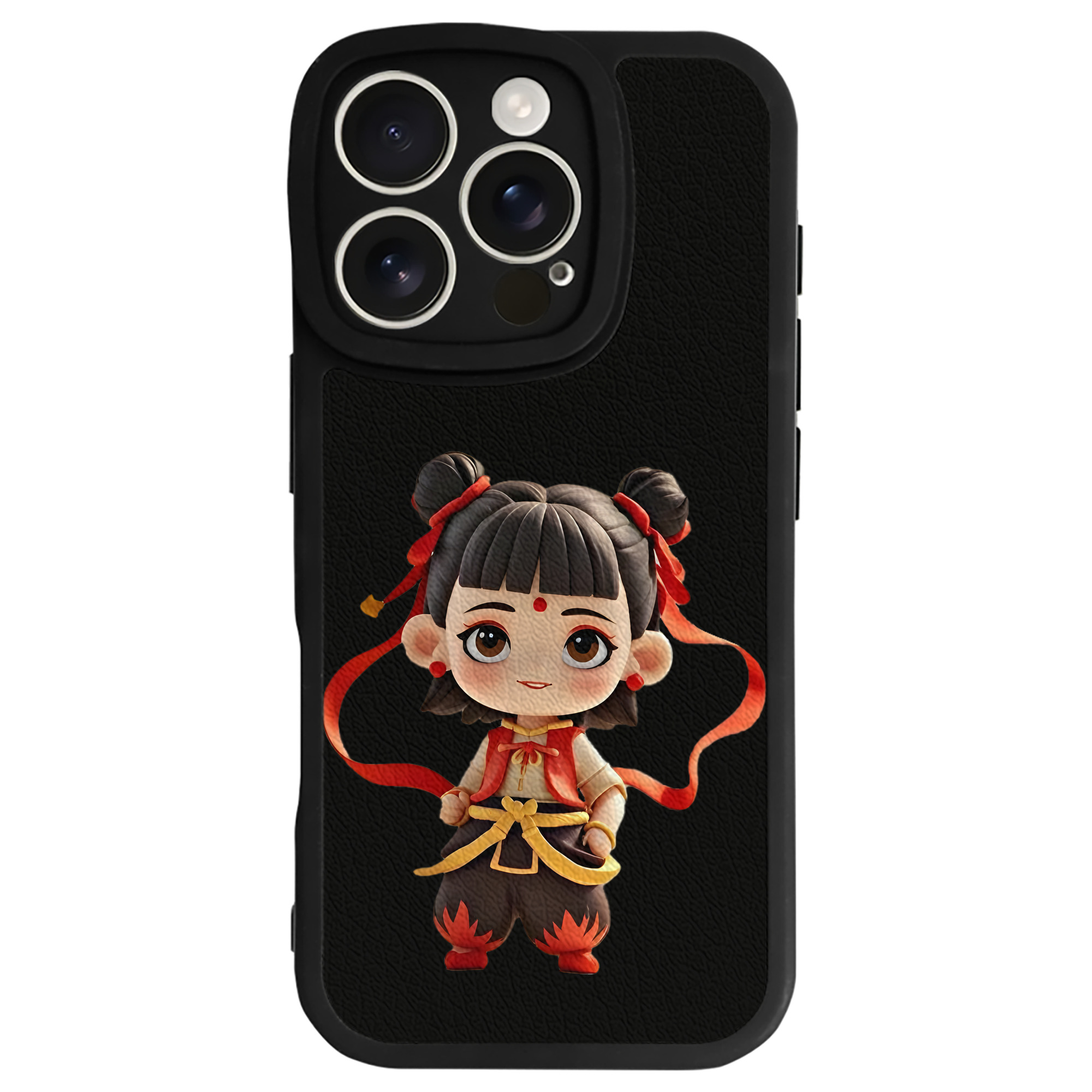 （画像用） Ne Zha 2 ナタ 魔童の大暴れ 【iPhone 16シリーズ対応】シリコンスマホケース（レザー調） 材質：シリコン